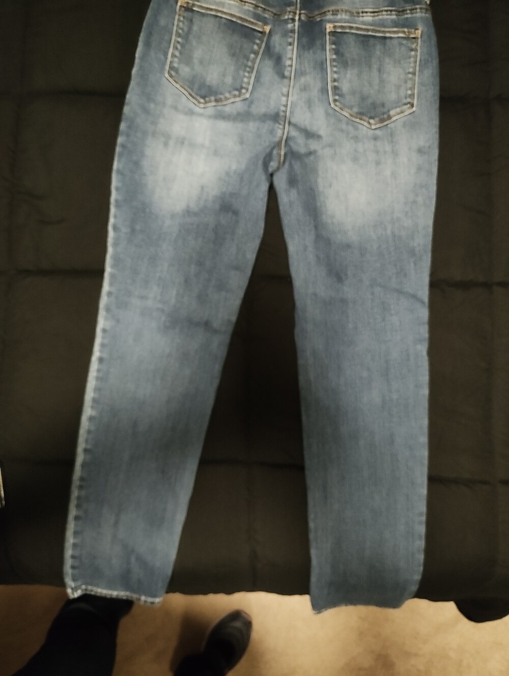 Chico's Blue Straight-Leg Jeans with Floral Embroidery - Picture 5 of 10